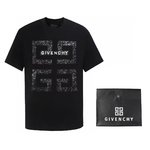 Givenchy Clothing T-Shirt Black Printing Unisex Women Cotton Mercerized Short Sleeve
