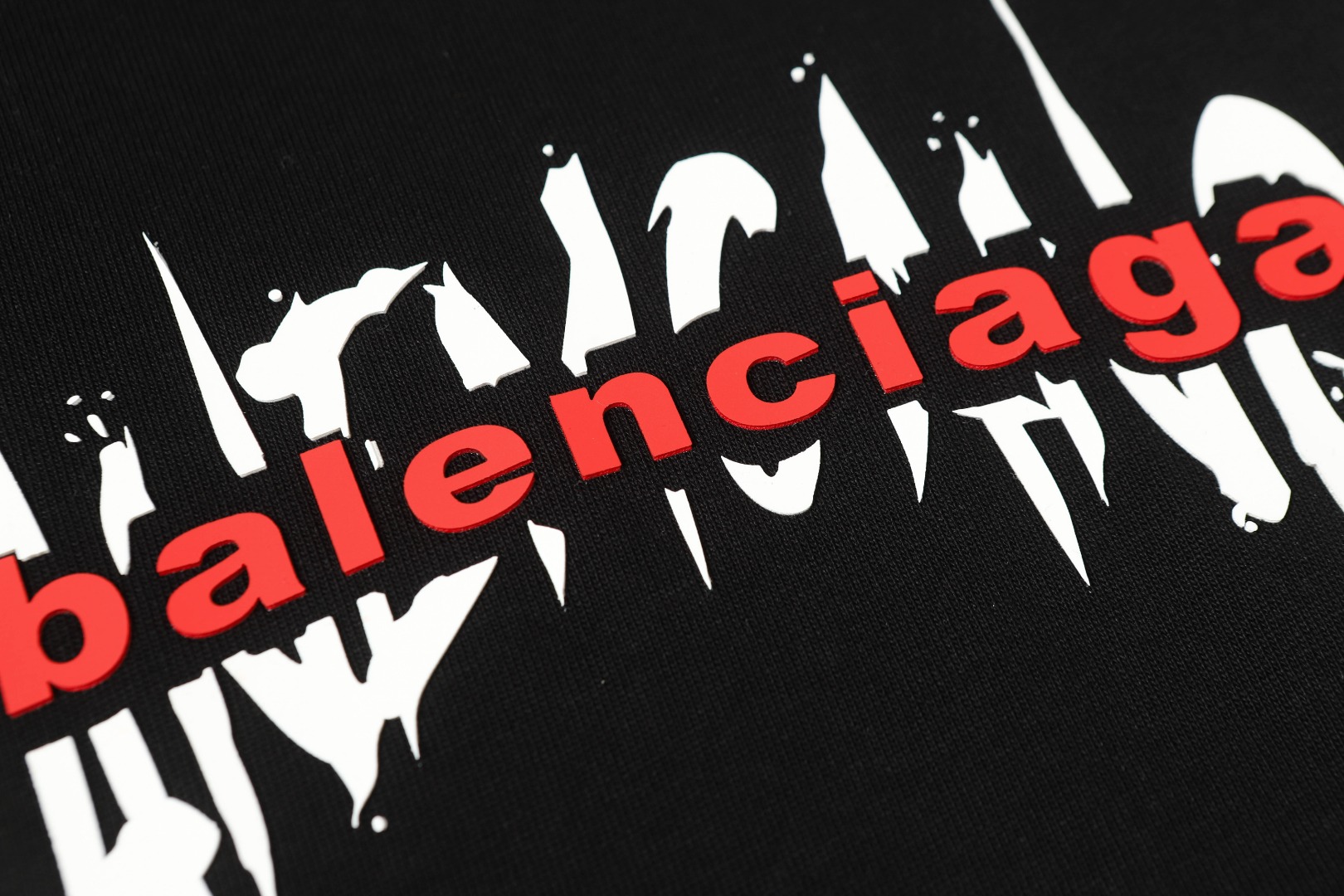 Balenciaga 巴黎世家2025硅胶立体印花T恤 撞色印花 立体硅胶层次分明 高级感十足