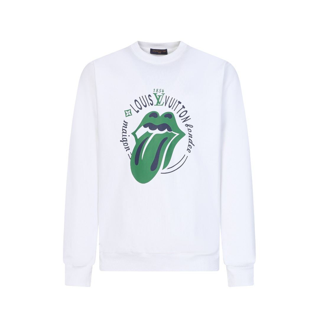 P115 1v Big Tongue Nueva sudadera estampada con cuello redondo 420 g de algodón de doble capa teñido a medida Versión r…