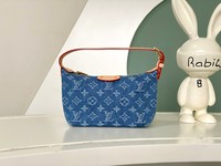 Louis Vuitton Best
 Handbags Crossbody & Shoulder Bags Blue Lemon Yellow Embroidery Empreinte​ Denim Mini M82949
