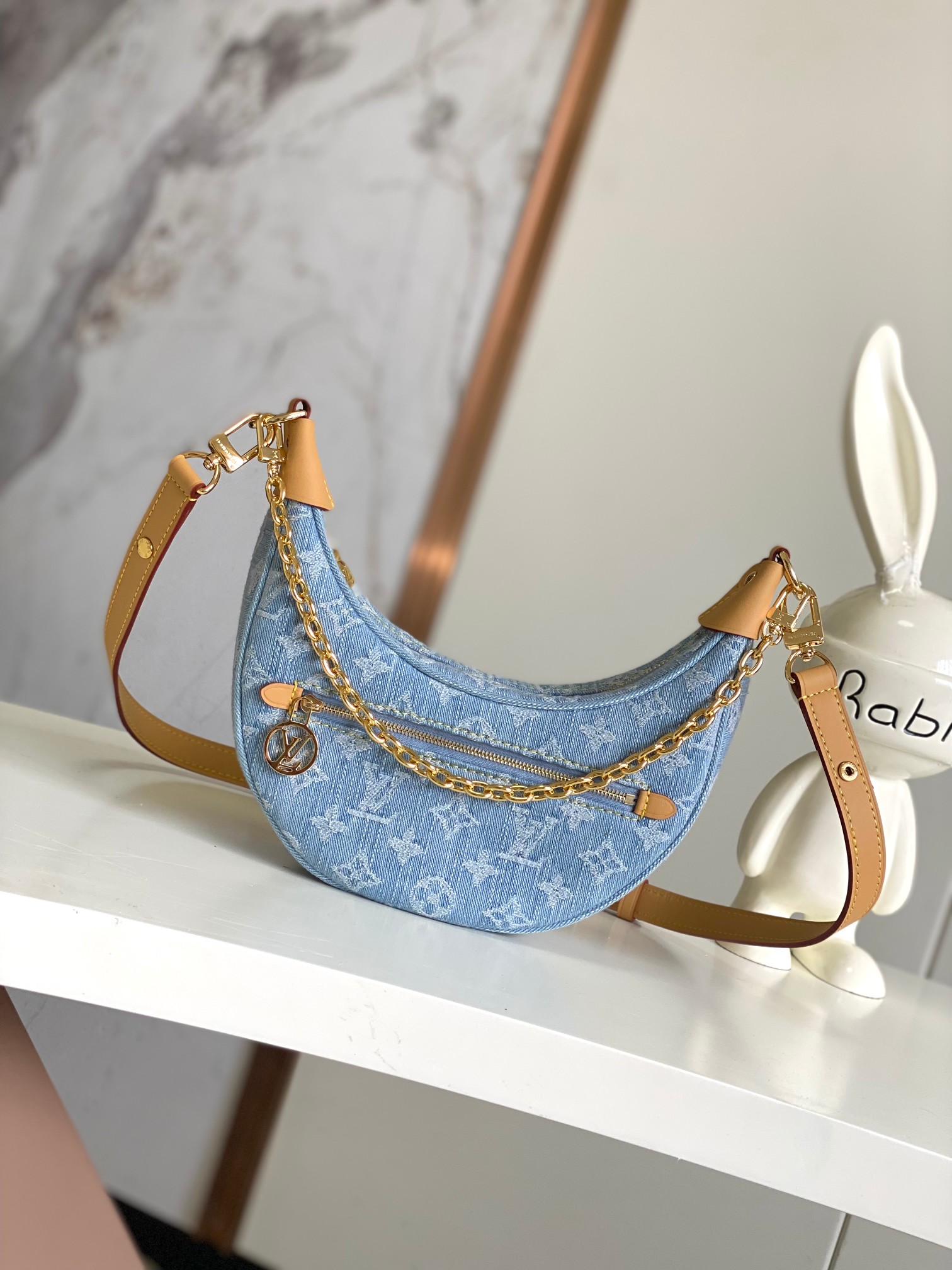 Louis Vuitton Handbags Crossbody & Shoulder Bags Blue Light Denim Spring Collection LV Circle Chains M24846