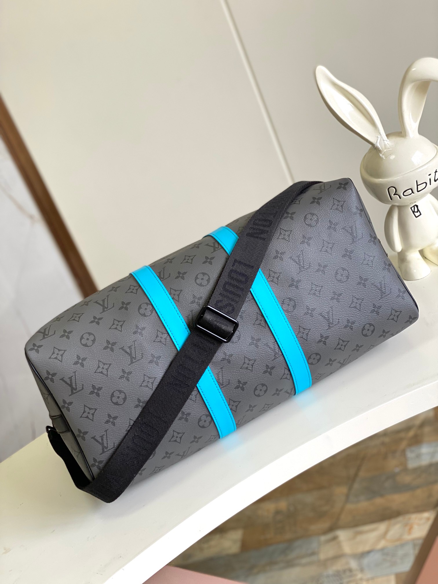 【海原外‬单 独实家‬拍 动态芯片版】M11481银花/拼浅蓝
【Keepall Bandoulière