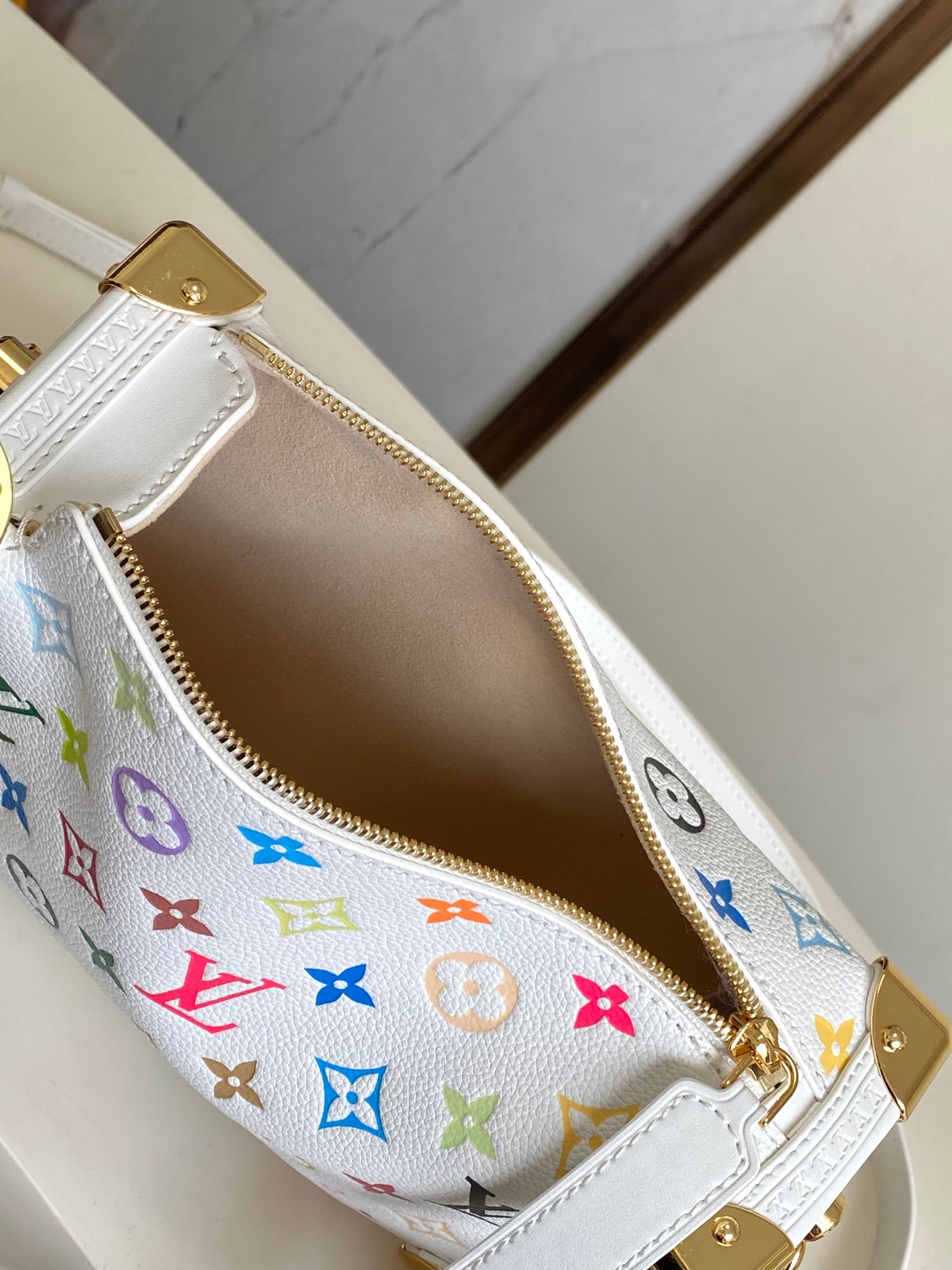 【海原外‬单 独实家‬拍】半钢163芯片 M14046 本款Side Trunk中号手袋以谐趣Monog