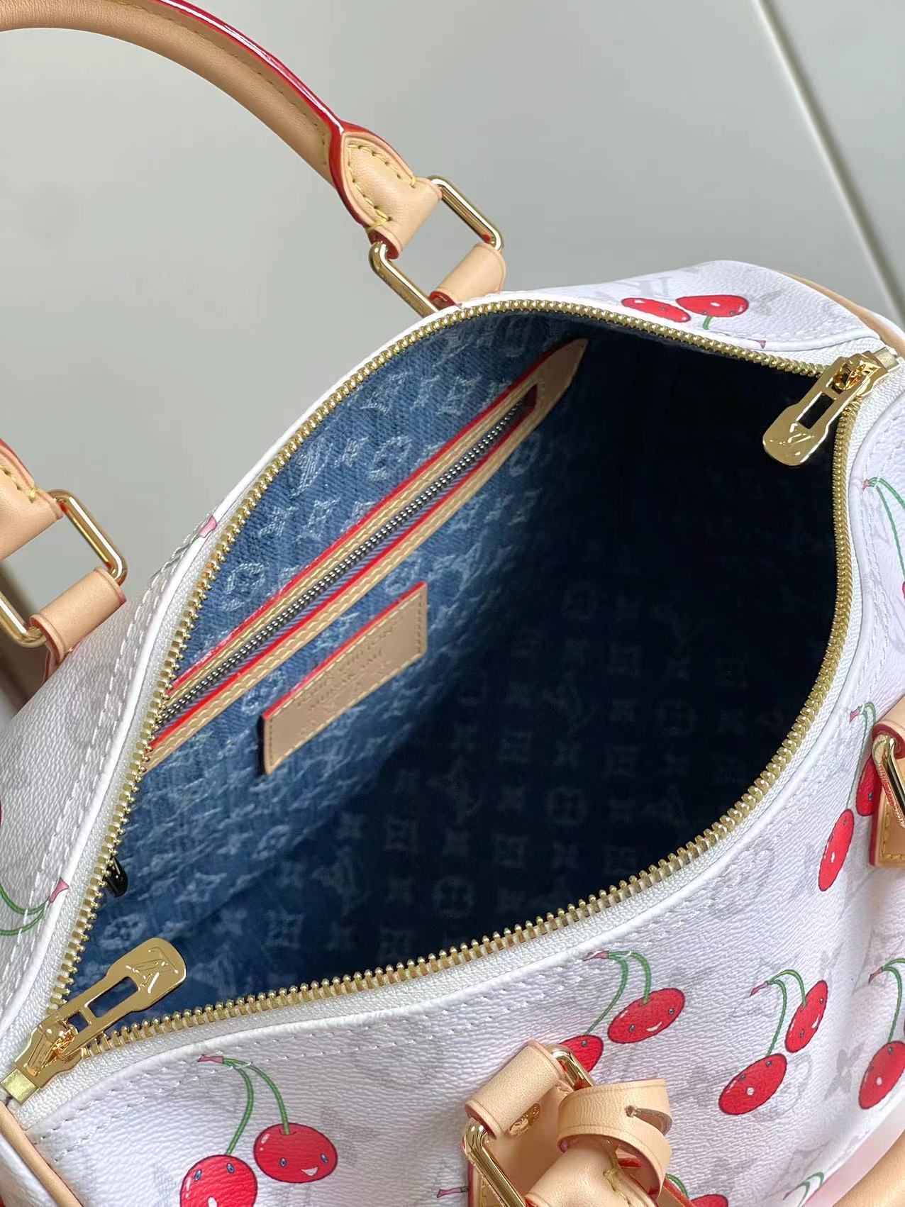 【海原外单 独实家拍】半钢163芯片 M14238白色 樱桃枕头包speedy Speedy Sof