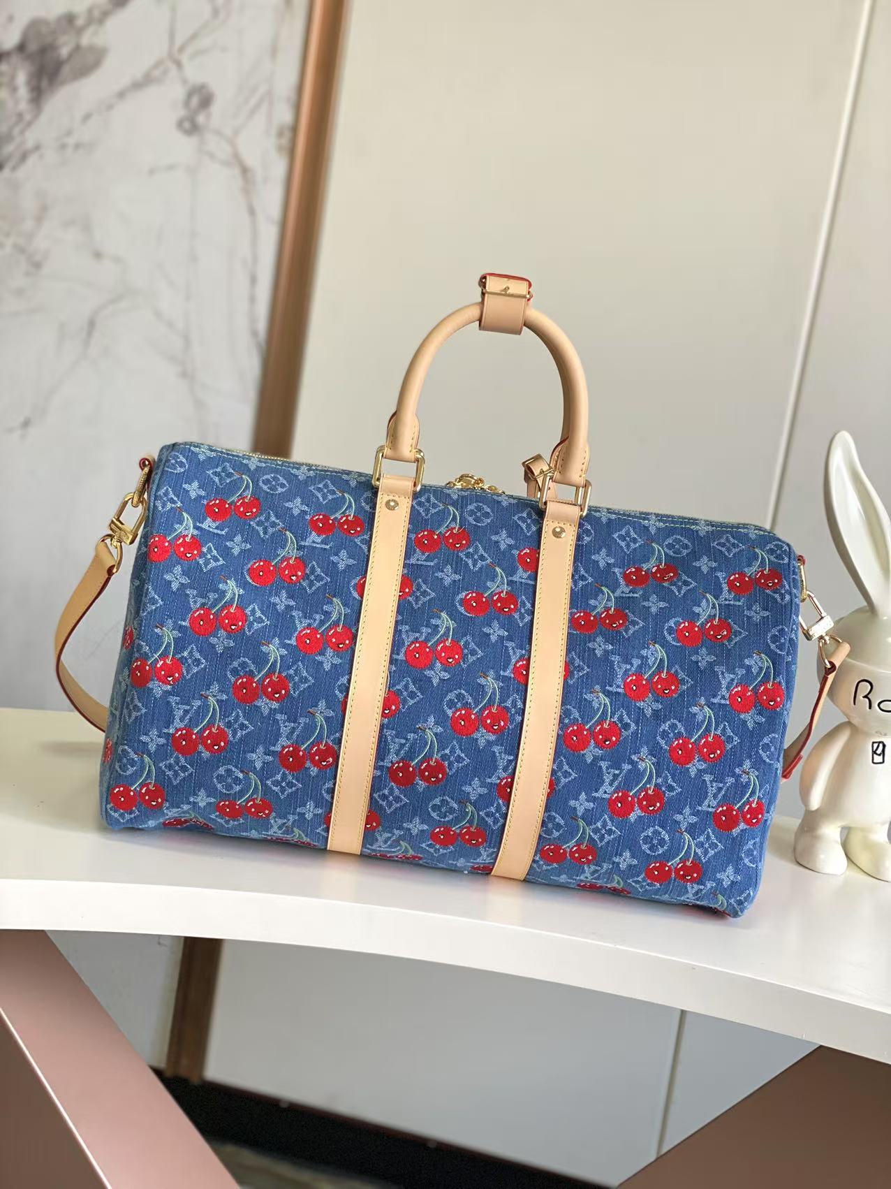 【海原外单 独实家拍】半钢163芯片 驴家出品顶级原单💠M13875樱桃本款 Keepall Ban