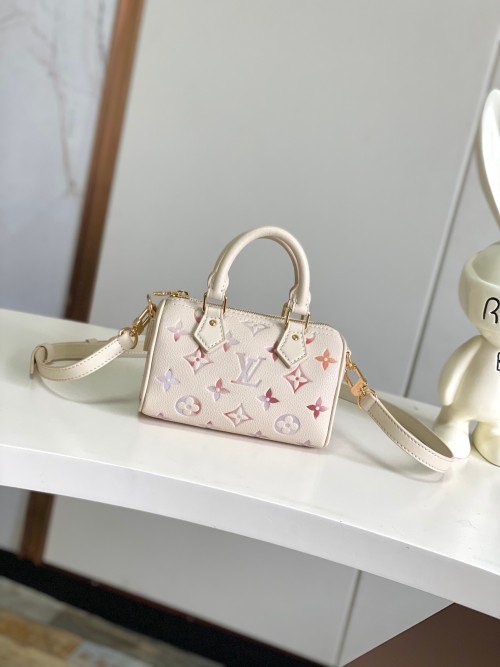 Louis Vuitton Nano Speedy Bag Monogram Empreinte Leather White Gradient M25591 1 Louis Vuitton Nano Speedy Bag Monogram Empreinte Leather White Gradient M25591