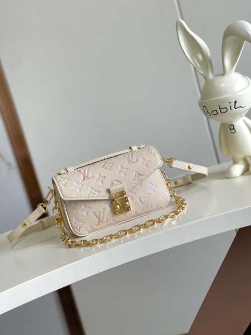Louis Vuitton East West Métis White Monogram Empreinte Leather Crossbody Bag 1 Louis Vuitton East West Métis White Monogram Empreinte Leather Crossbody Bag