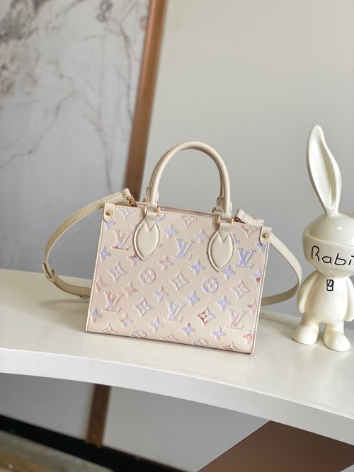 Louis Vuitton OnTheGo Small Handbag Monogram Empreinte Leather Gradient 1 Louis Vuitton OnTheGo Small Handbag Monogram Empreinte Leather Gradient