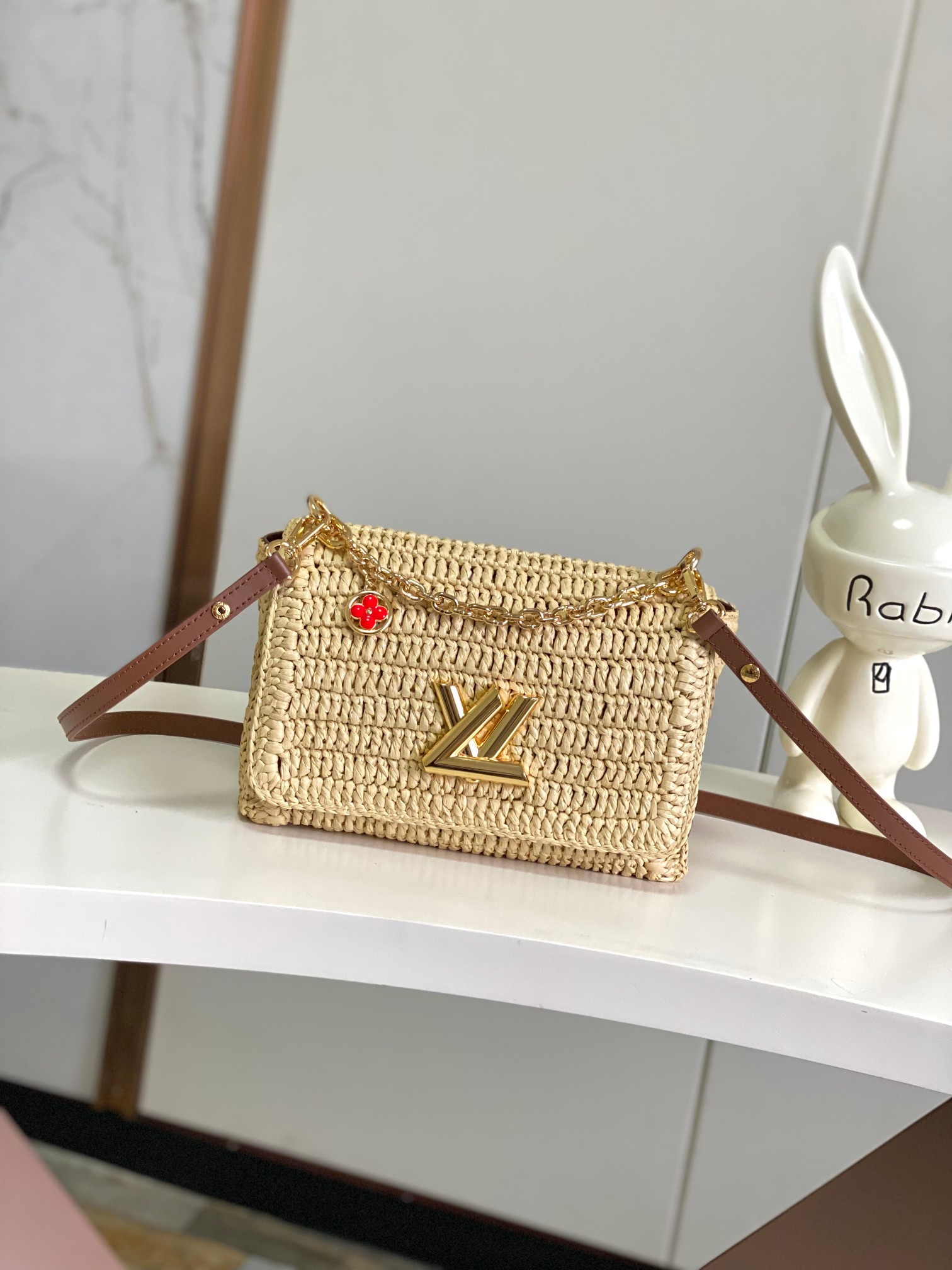 【海原外单 独实家拍】半钢163芯片 M14309 拉菲草本款 Twist Slim 手袋凝聚法国蔚