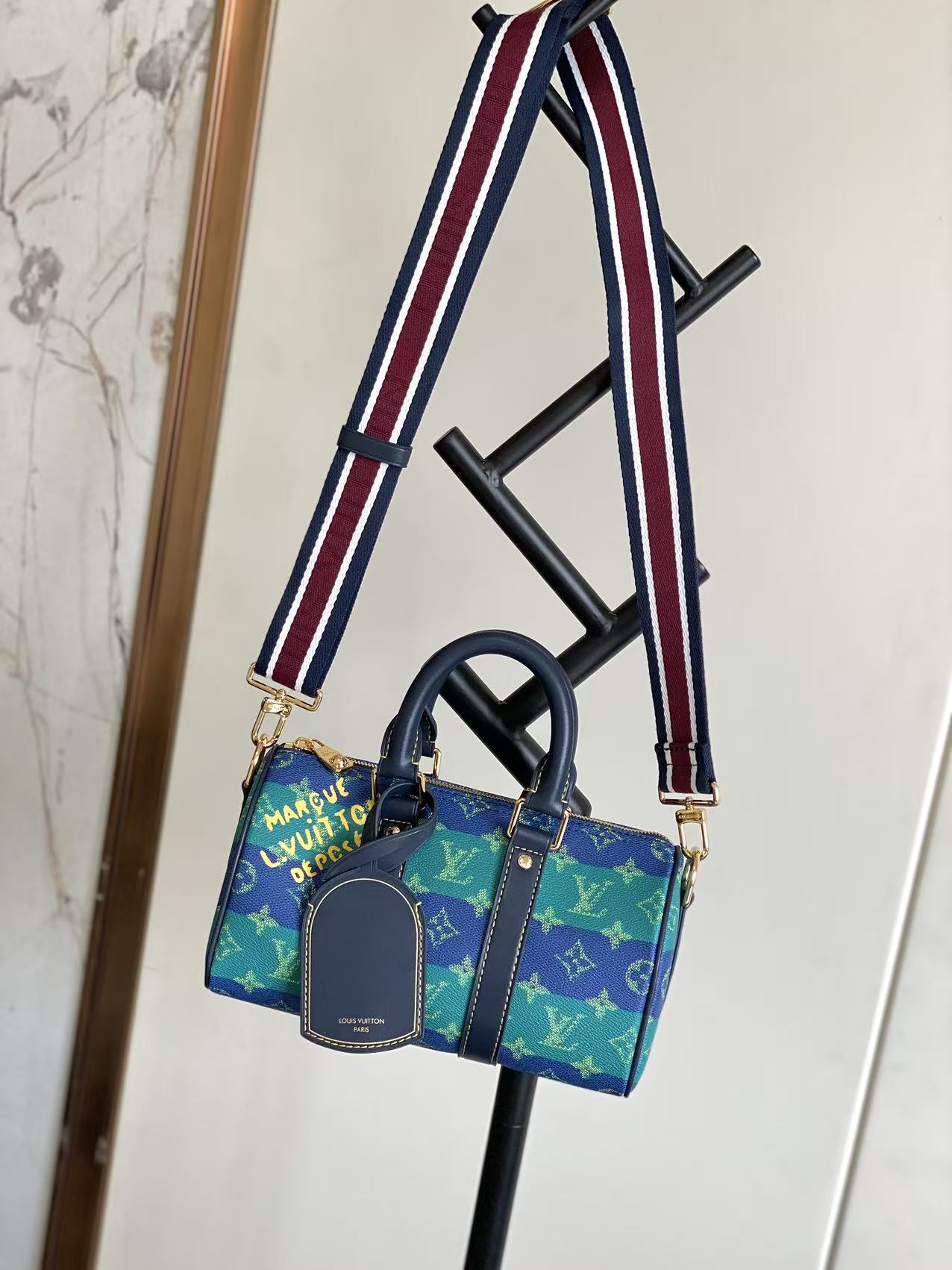 Louis Vuitton Blue Monogram Canvas Speedy Bandouliere 20 Bag M25786