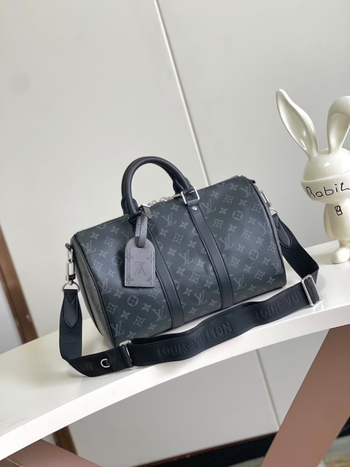 Louis Vuitton Keepall Bandouliere 35 Monogram Eclipse Coated Canvas Bag 1 Louis Vuitton Keepall Bandouliere 35 Monogram Eclipse Coated Canvas Bag