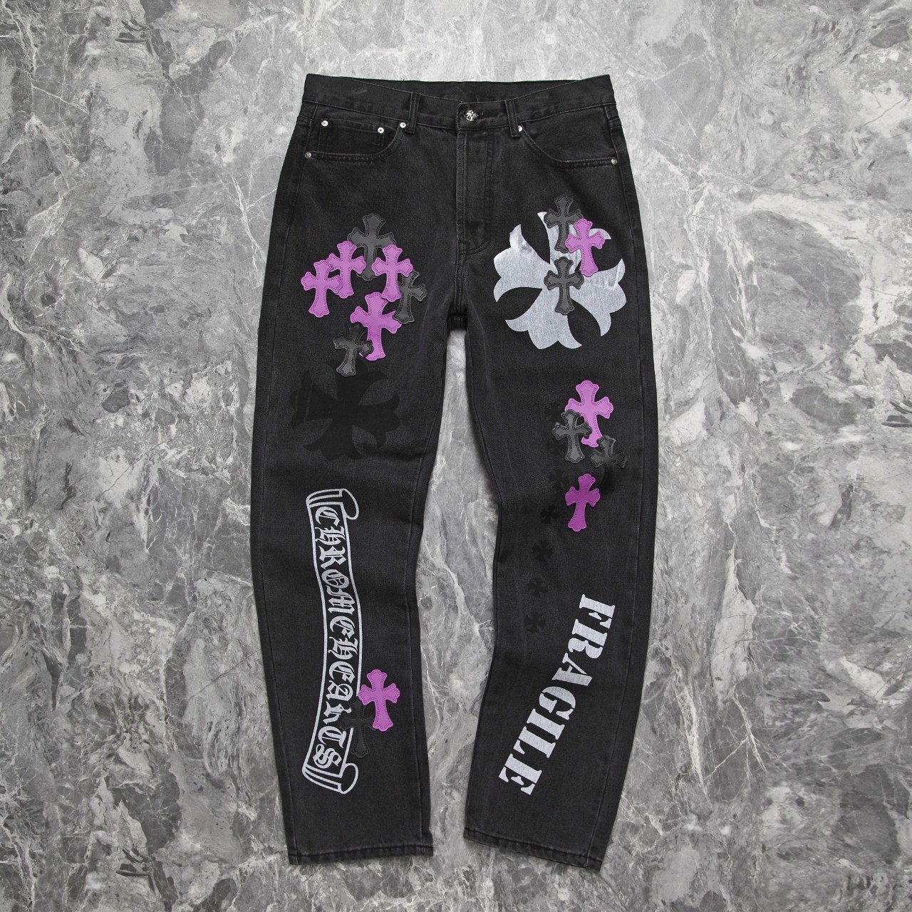 Chrome Hearts Bon marché
 Vêtements Jeans La couleur violette