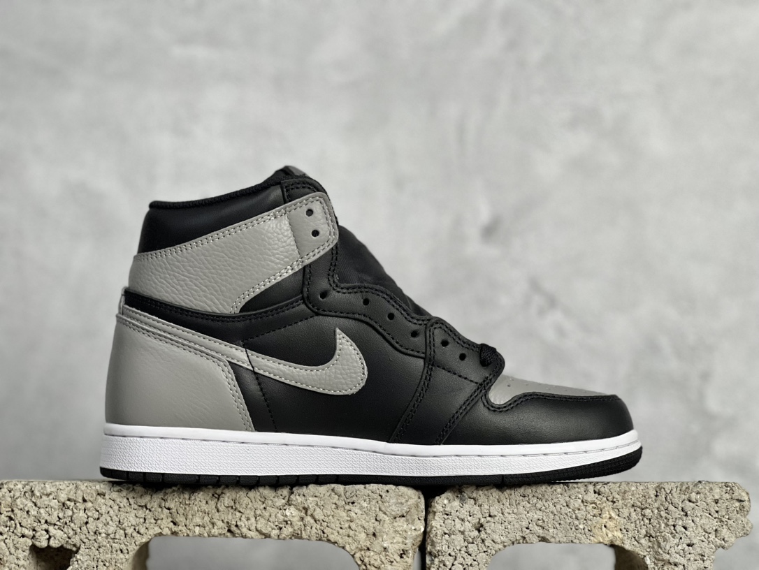 福利AirJordan1RetroHighOG“Shadow”AJ1黑灰影子乔1酷灰555088-013