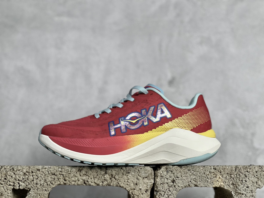 HokaOneOneRocketX2竞速系列超轻弹透气跑鞋CRSCL红白#全新的RocketX2上终于摒