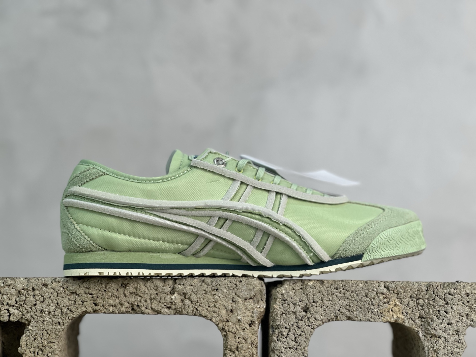 170 鬼塚虎/Onitsuka Tiger Mexico 66 SD 墨西哥升级版系列低帮复古经典虎爪百搭休闲皮革慢跑鞋 绿色 海绵
