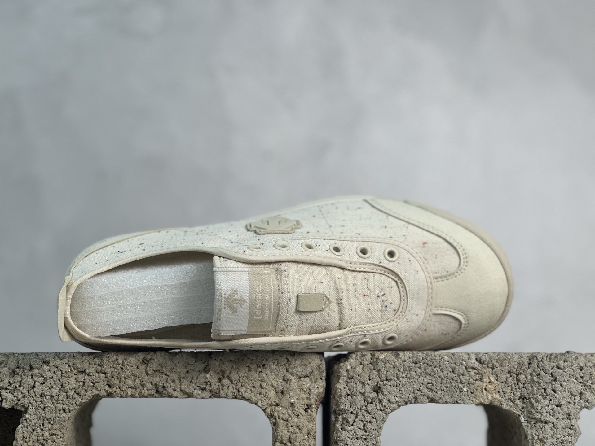 DESCENTE CHRON 迪桑特复古运动一脚蹬帆布鞋透气休闲鞋