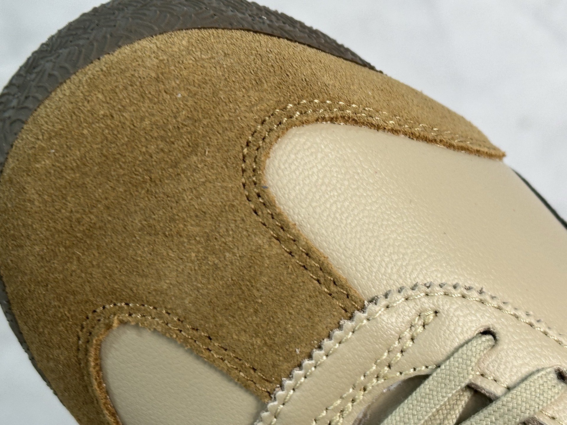 鬼塚虎/Onitsuka Tiger Mexico 66 SD 墨西哥升级版系列低帮复古经典虎爪百搭休闲皮革慢跑鞋 浅咖