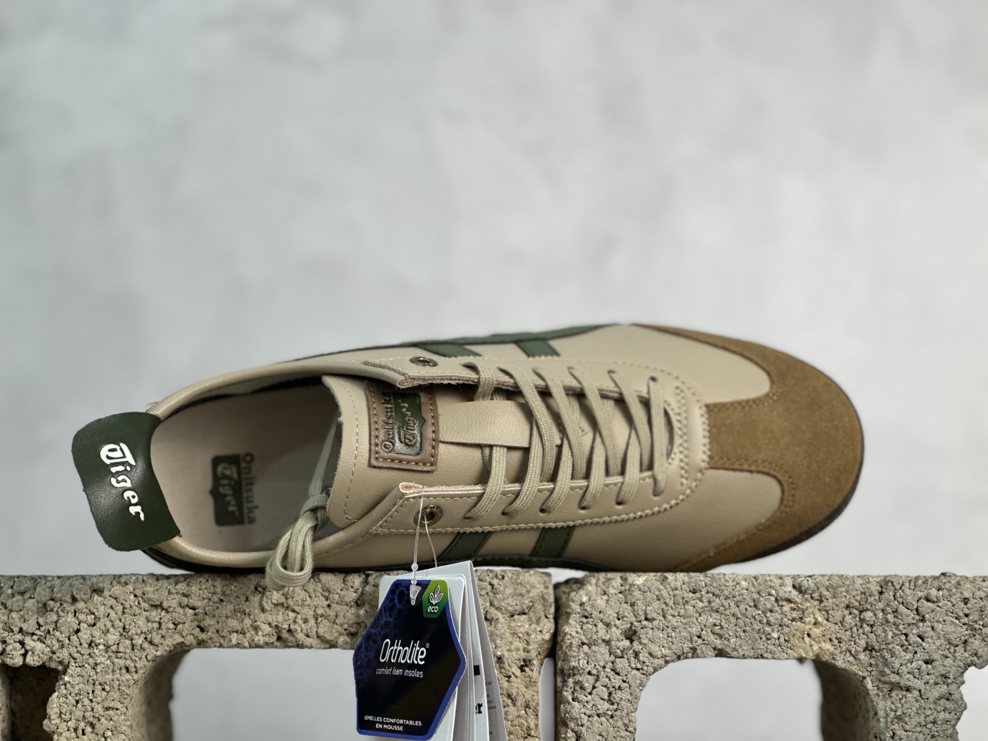 鬼塚虎/Onitsuka Tiger Mexico 66 SD 墨西哥升级版系列低帮复古经典虎爪百搭休闲皮革慢跑鞋 浅咖