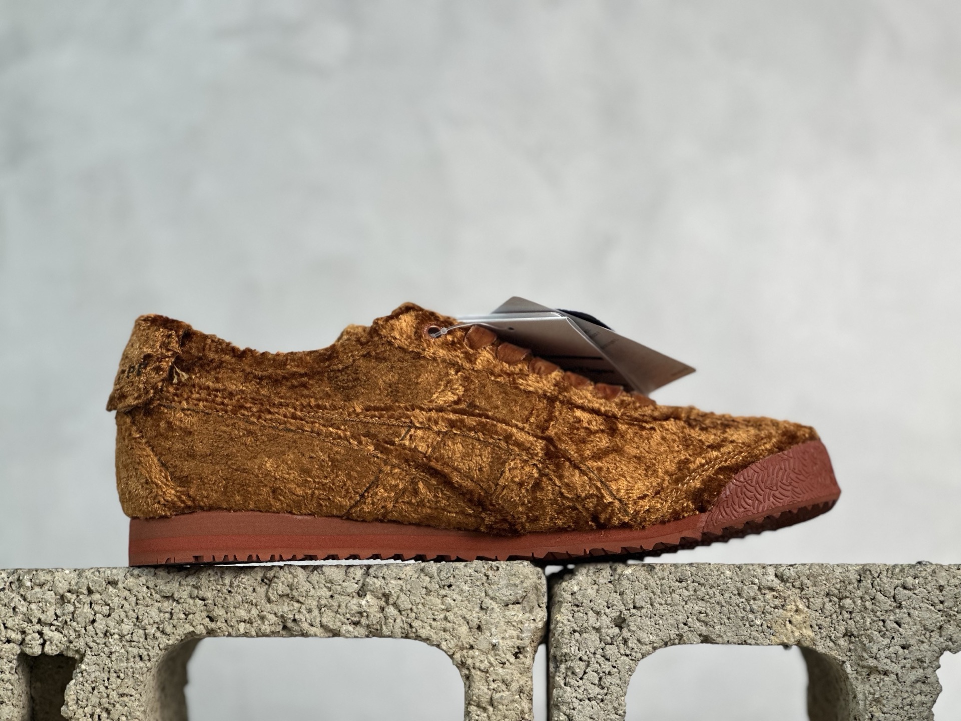 鬼塚虎/Onitsuka Tiger Mexico 66 SD 墨西哥升级版系列低帮复古经典虎爪百搭休闲皮革慢跑鞋 橘色毛绒