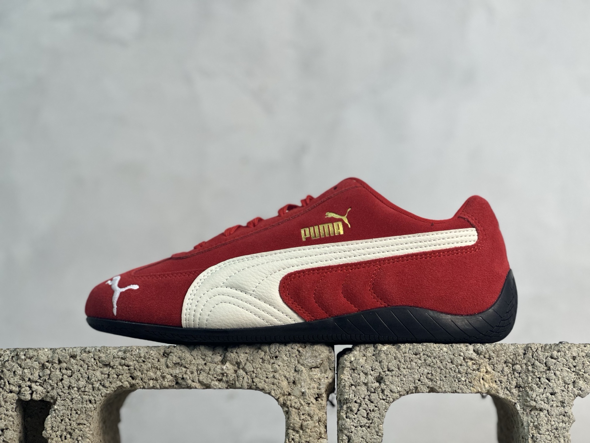 CS The Open Product x Puma Speedcat 极速赛车系列彪马低帮生活休闲鞋 红米荔枝皮 #原装档案原数据纸版楦型 采用原厂固色翻毛皮鞋面材质 二次成型'猛帮'成型工艺 货号:403688-04