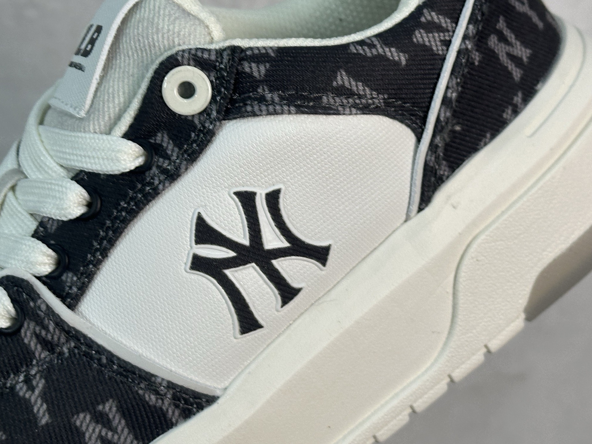图片[9]-NY MLB Bigball Chunky Liner Denim Monogram 纽约洋基队 增高厚底休闲板鞋 3ASXM016N50BKS 尺码：35 36 36.5 37.5 38 38.5 39 40 40.5 41 42 42.5 43 44 44.5 45-选品中心
