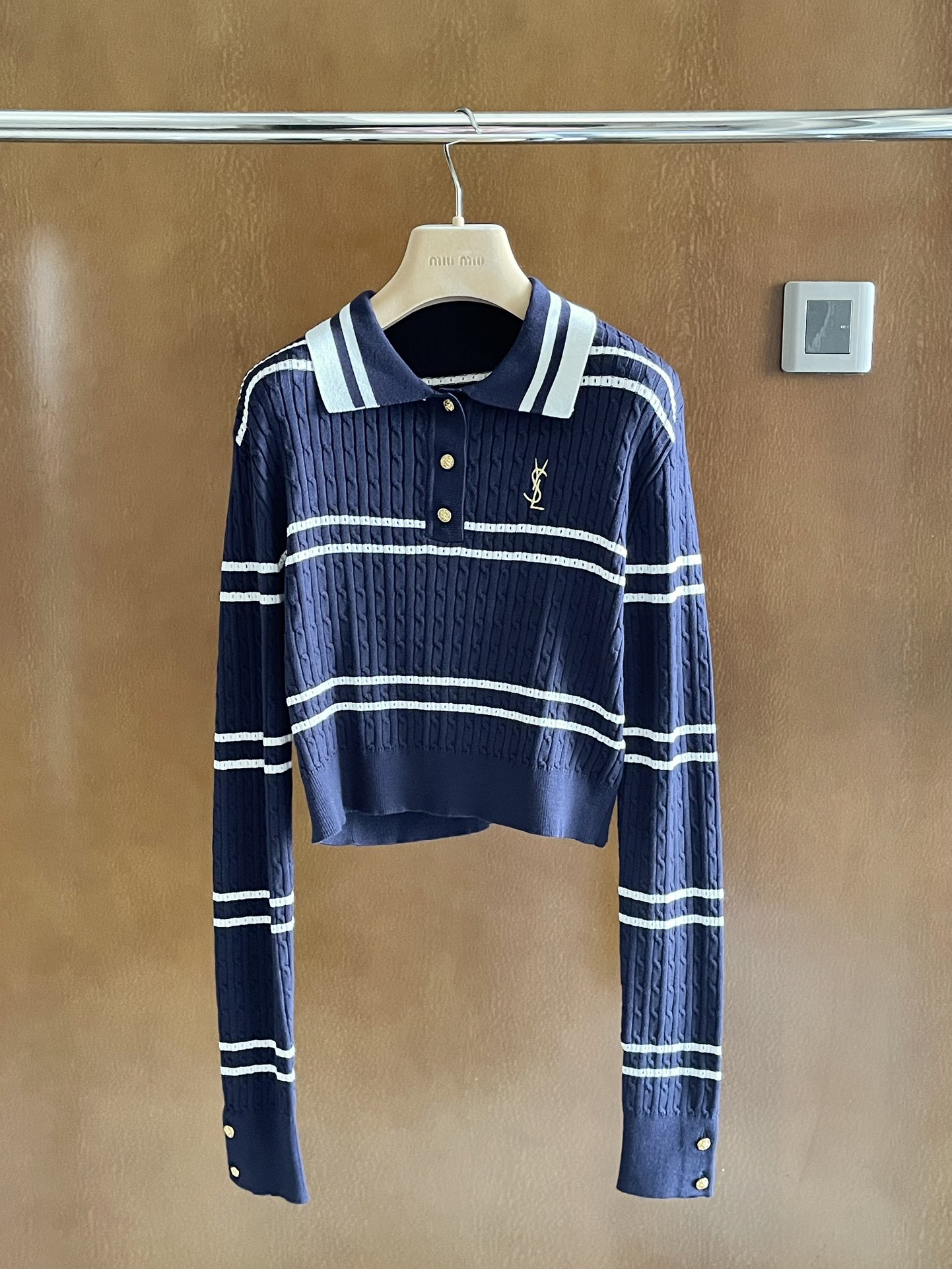 Yves Saint Laurent Clothing Knit Sweater Best AAA+
 Embroidery Knitting Fall Collection Vintage