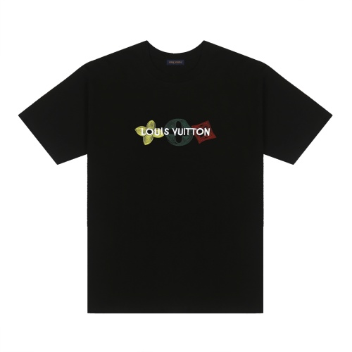 Louis Vuitton Embroidered Logo T-Shirt, Casual Short Sleeve Tee for Men and Women 1 Louis Vuitton Embroidered Logo T-Shirt, Casual Short Sleeve Tee for Men and Women