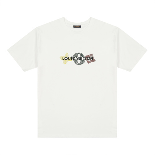 Louis Vuitton Embroidered Logo Tee, Premium Cotton, Unisex Fit 1 Louis Vuitton Embroidered Logo Tee, Premium Cotton, Unisex Fit