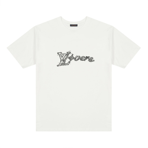 Louis Vuitton Embroidered Cotton T-Shirt - Stylish & Comfortable 1 Louis Vuitton Embroidered Cotton T-Shirt - Stylish & Comfortable