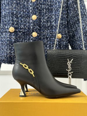 Top Perfect Fake Louis Vuitton Boots Calfskin Cowhide Sheepskin Fall/Winter Collection Chains