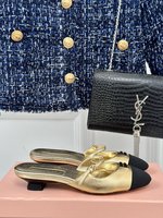 MiuMiu Violonme
 Chaussures Demi-Pantoufles Achetez la meilleure qualité de haute qualité
 Genuine Leather Peau mouton Vintage