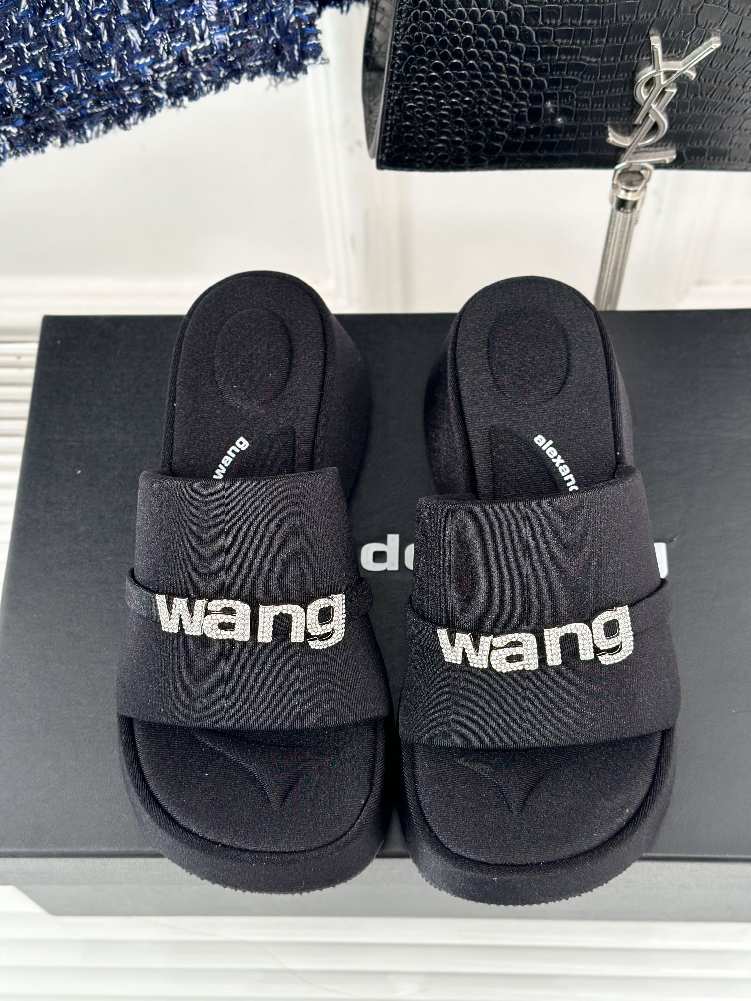 带钻Alexanderwang春夏新品厚底拖鞋明星/博主街拍推荐必入款个性潮流厚底鞋不累脚增高又显腿长鞋