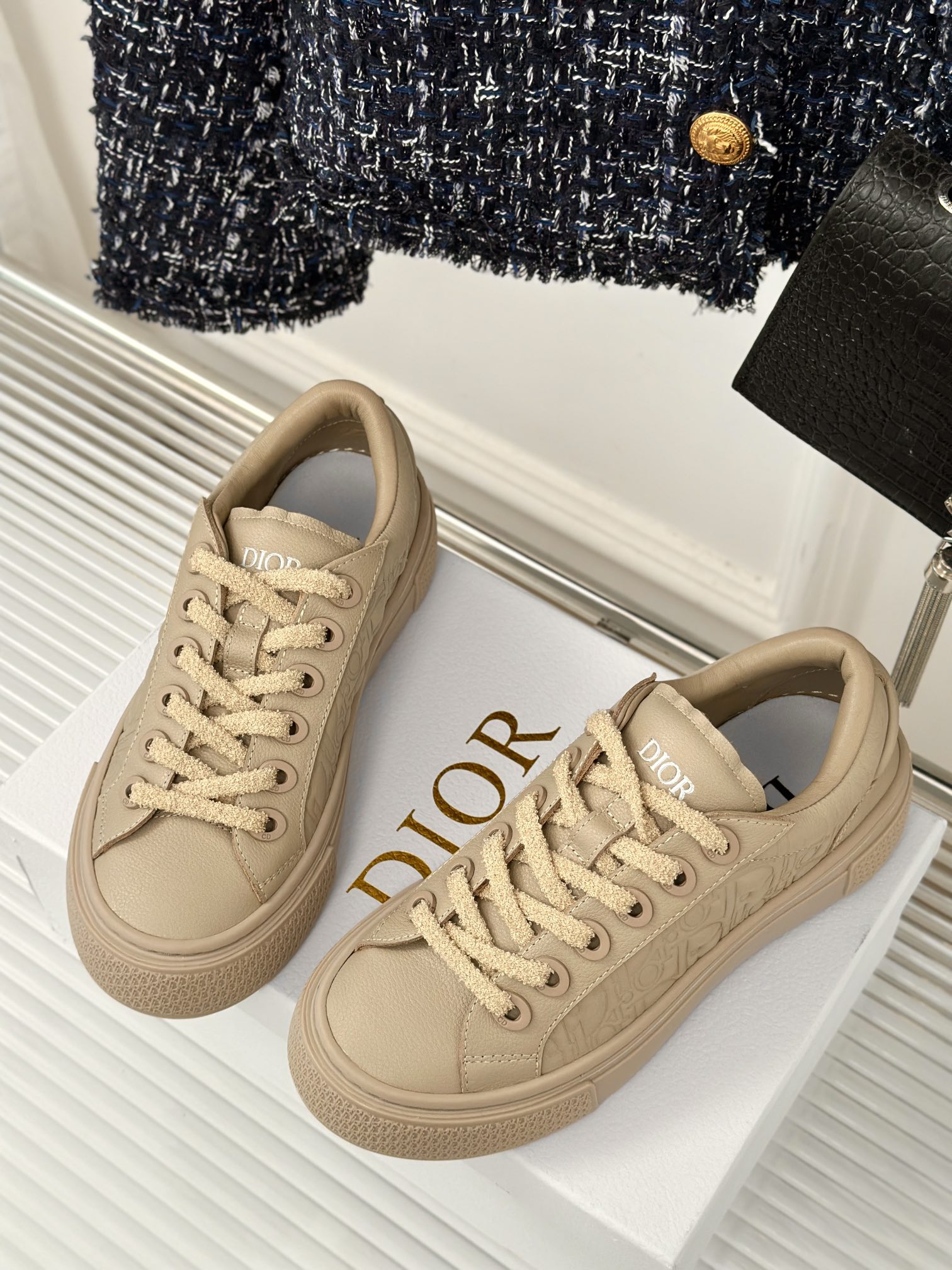 Dior/迪奥CD经典厚底休闲鞋运动鞋小个子女生最爱的厚底鞋也安排上了拉腿效果堪比腿部整形巨显腿细腿长各