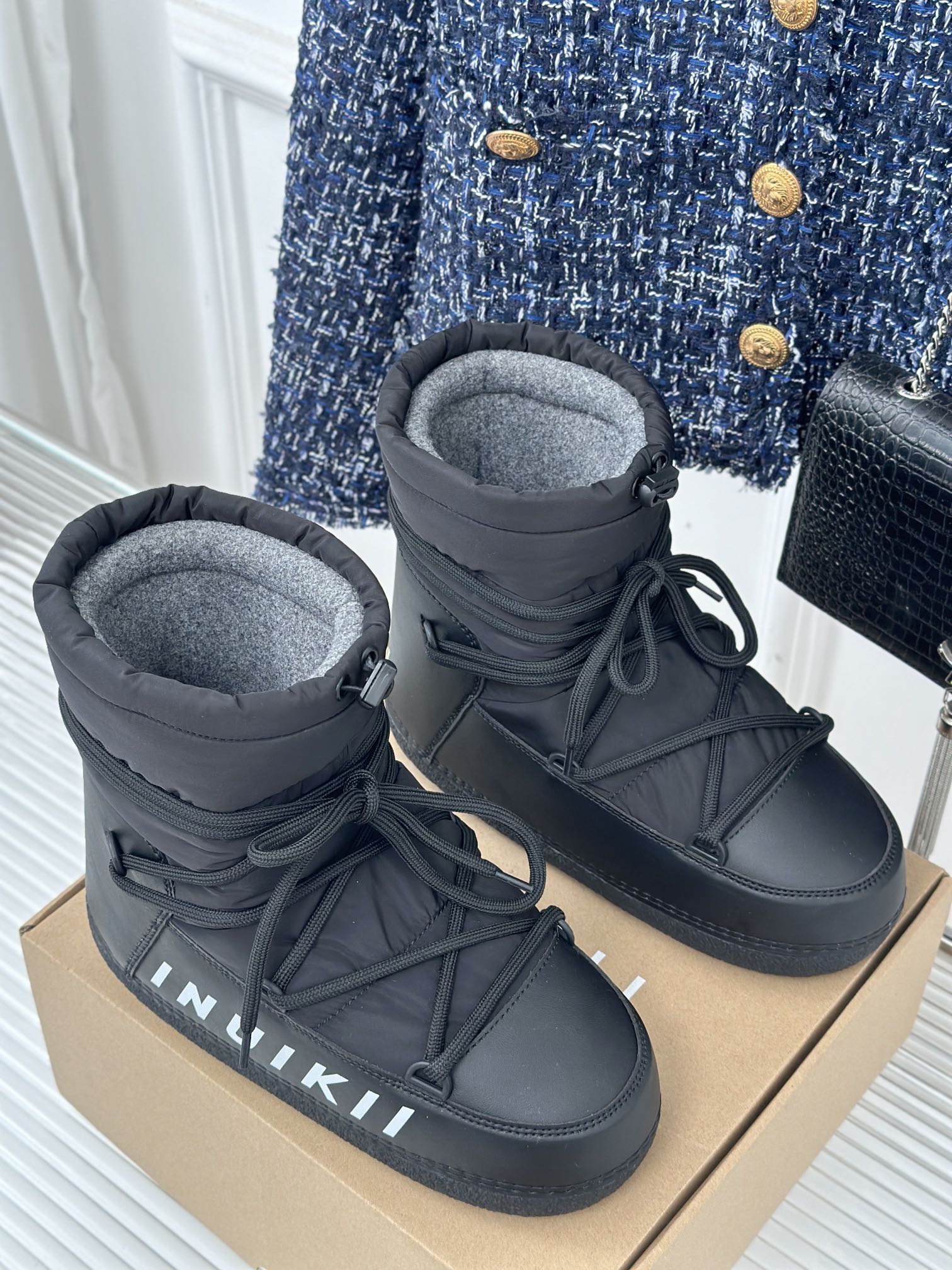 INUIKII经典秋冬秀款羽绒靴滑雪鞋雪地靴冬天的小炉都抵不上一双雪地靴的温暖轻盈的脚感保暖舒适每年秋冬