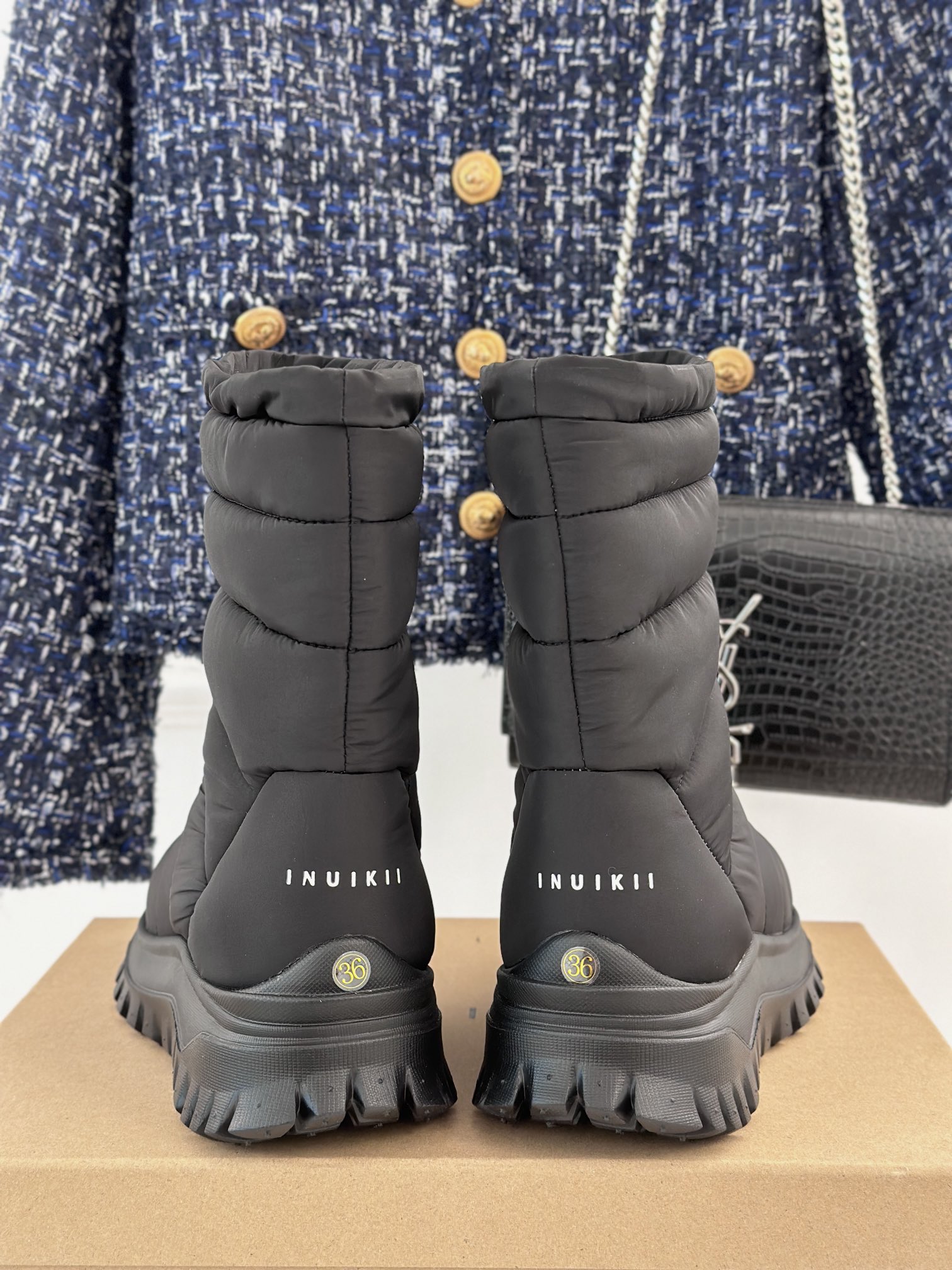INUIKII24ss秋冬厚底羽绒雪地靴行走的冬日小暖炉太舒服了跟大热的美拉德风适配度很高又可爱又保暖暖