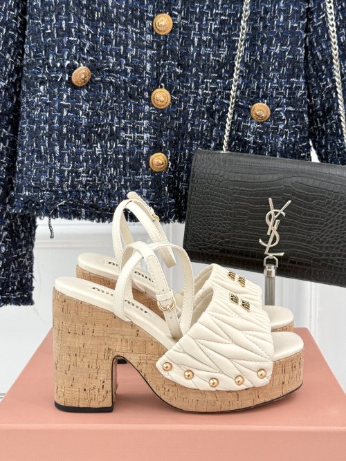 Elegant Miu Miu Platform Heeled Sandals | Spring/Summer Collection 1 Elegant Miu Miu Platform Heeled Sandals | Spring/Summer Collection