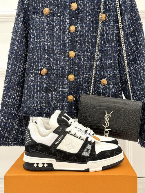 Louis Vuitton Trainer Sneakers: Leather, Rubber Outsole, Monogram 1 Louis Vuitton Trainer Sneakers: Leather, Rubber Outsole, Monogram