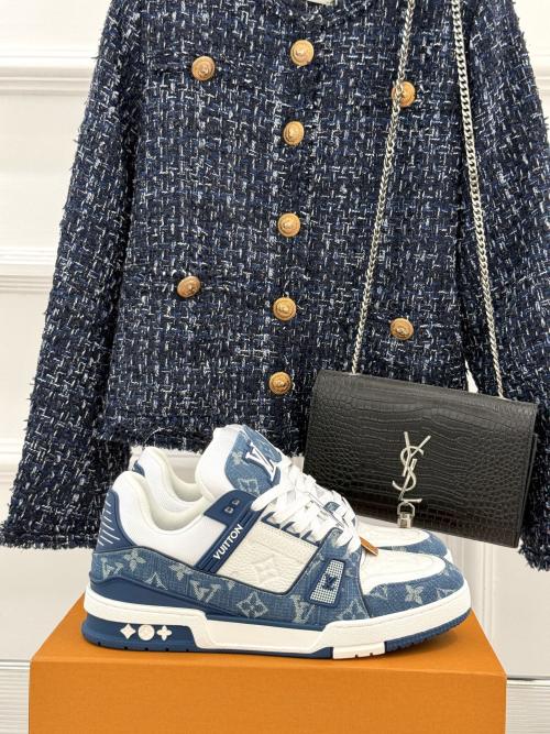 Louis Vuitton Trainer Sneakers: Leather, Rubber Outsole, Monogram Accent 1 Louis Vuitton Trainer Sneakers: Leather, Rubber Outsole, Monogram Accent