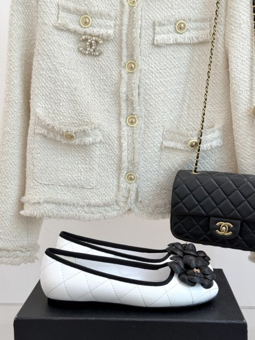 Chanel 25C Camellia Ballet Flats - Elegant & Comfortable Designer Shoes 1 Chanel 25C Camellia Ballet Flats - Elegant & Comfortable Designer Shoes