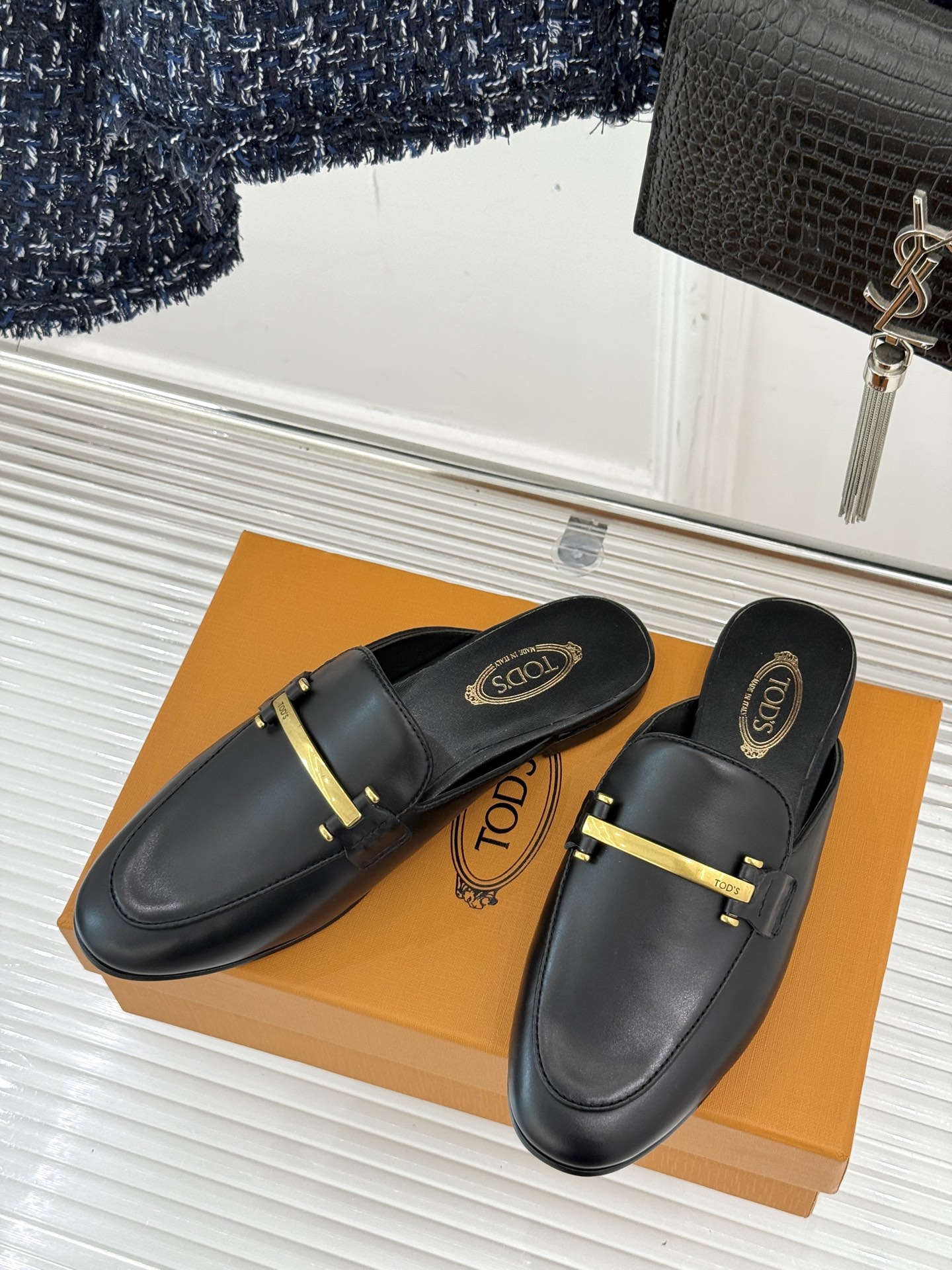 Italian Retro-Loaf Shoes: Calf & Lambskin, $675, Imported Cow Bottom, Sizes 35-39 - 图片 2