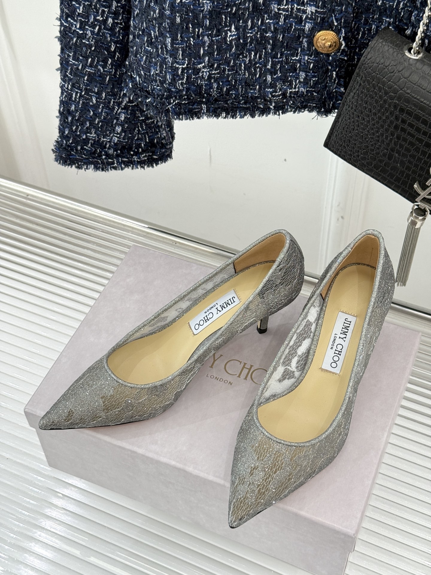 Jimmy Choo|吉米周经典春夏爆款蕾丝高跟鞋
________________________