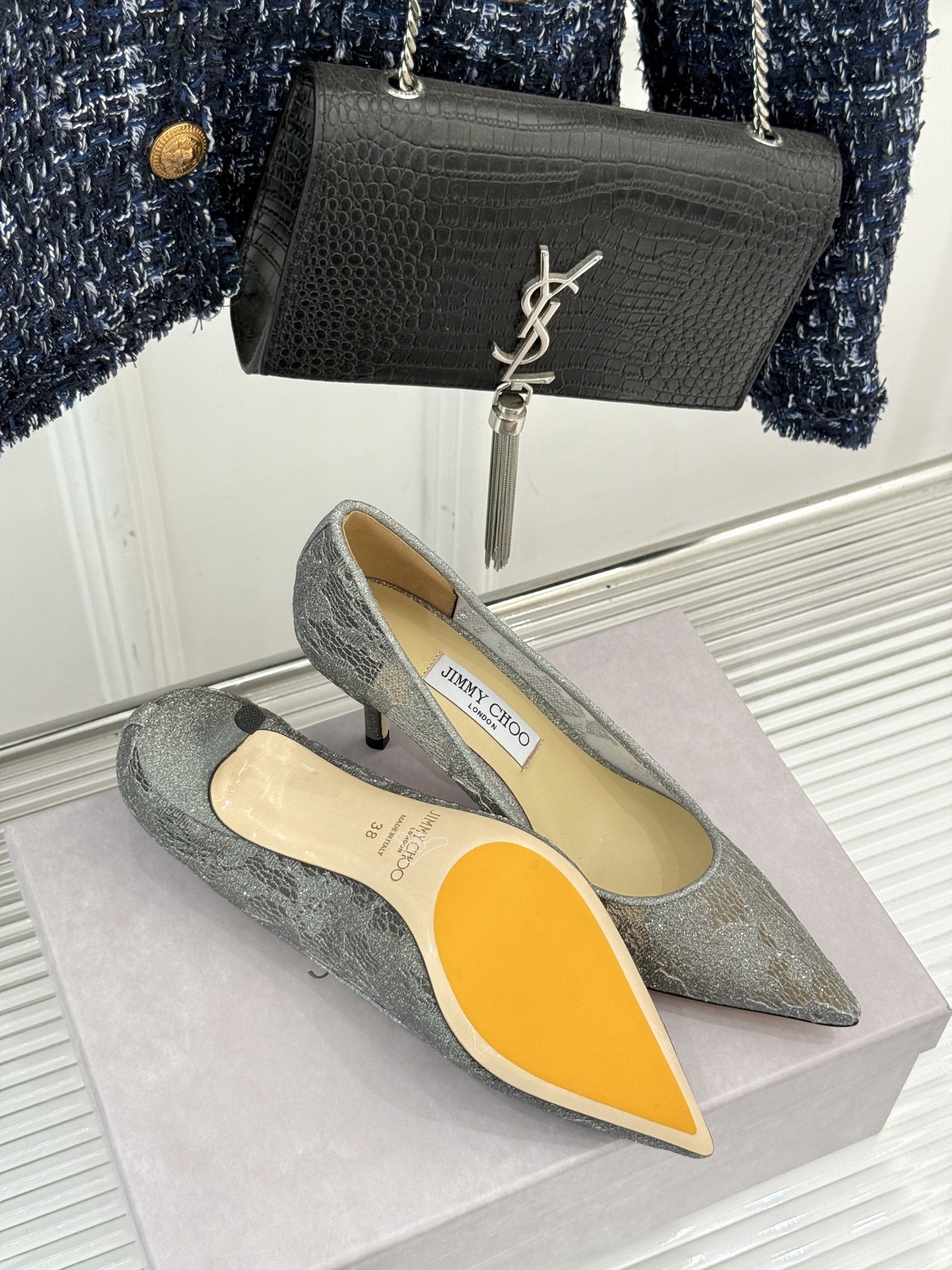 Jimmy Choo|吉米周经典春夏爆款蕾丝高跟鞋
________________________