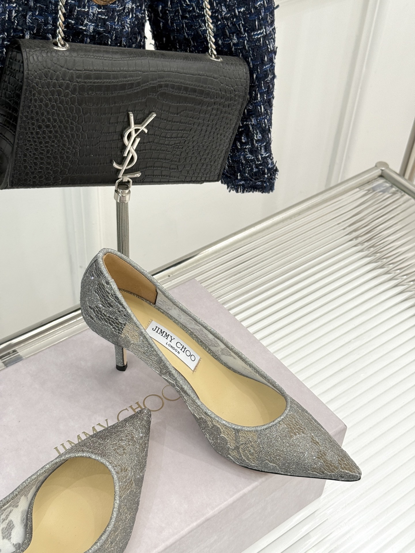 Jimmy Choo|吉米周经典春夏爆款蕾丝高跟鞋
________________________