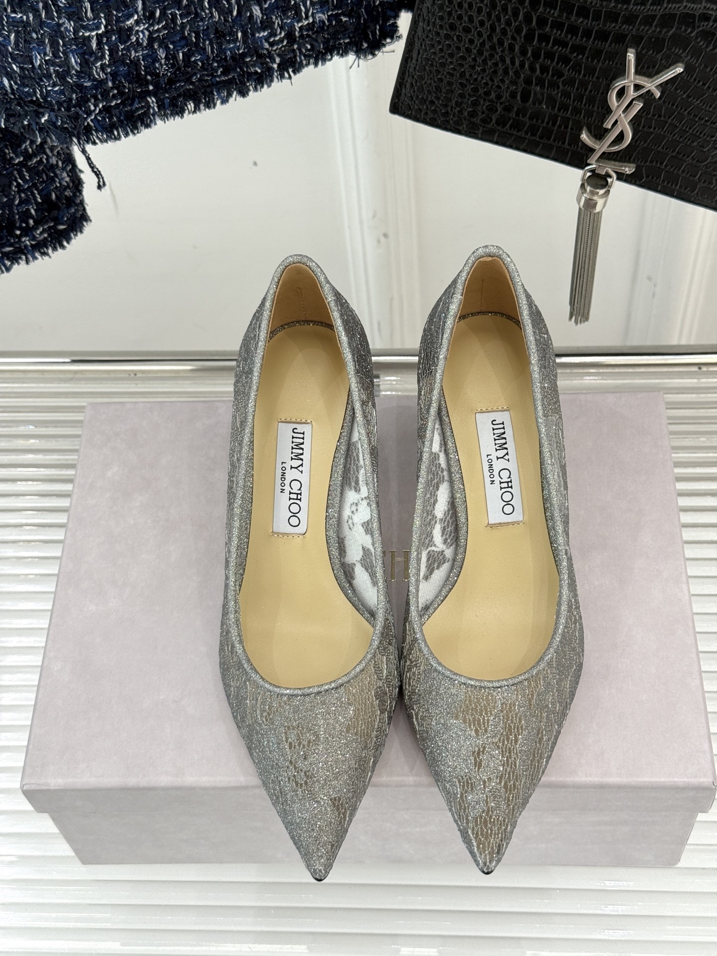 Jimmy Choo|吉米周经典春夏爆款蕾丝高跟鞋
________________________