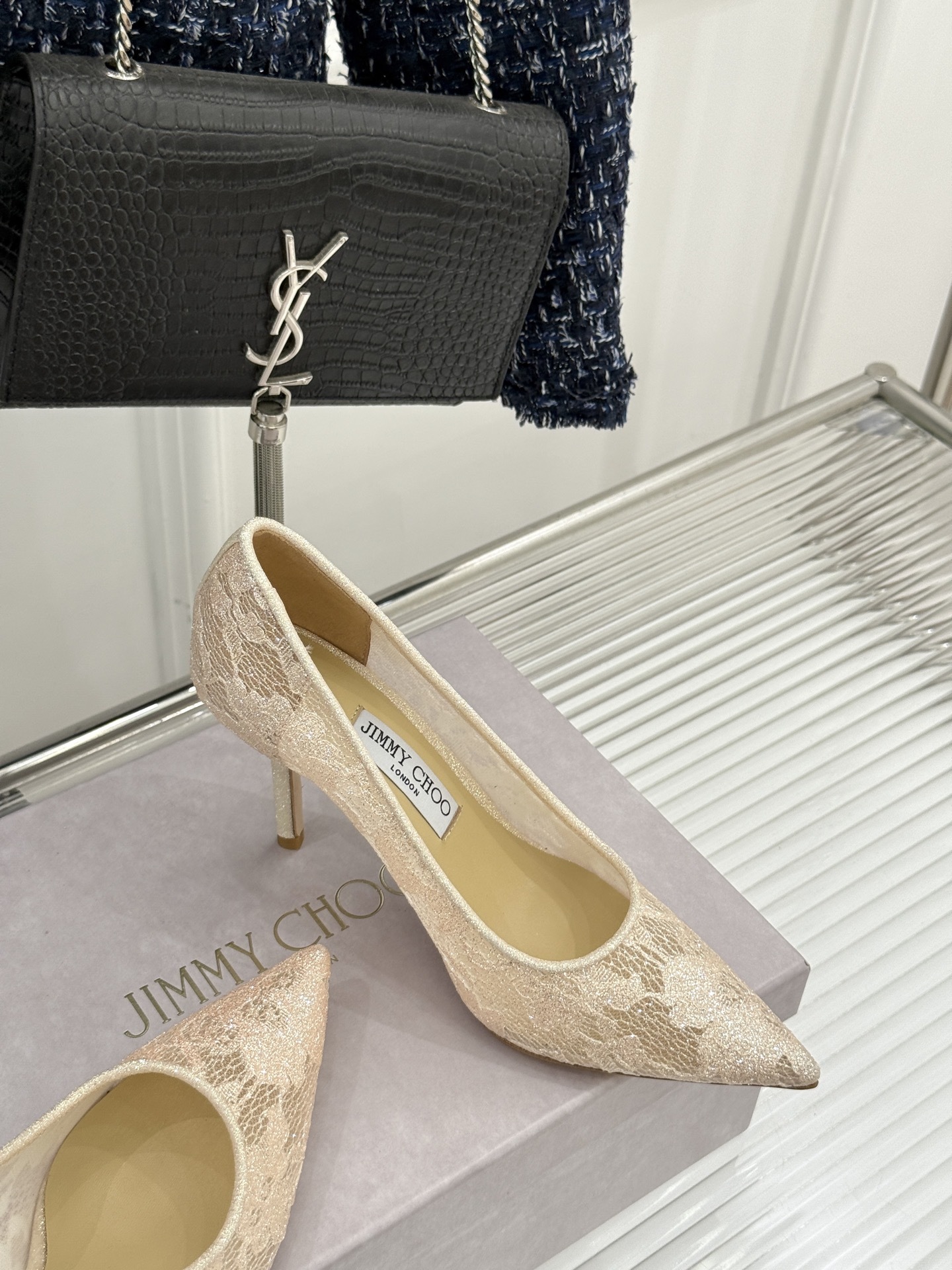 Jimmy Choo|吉米周经典春夏爆款蕾丝高跟鞋
________________________