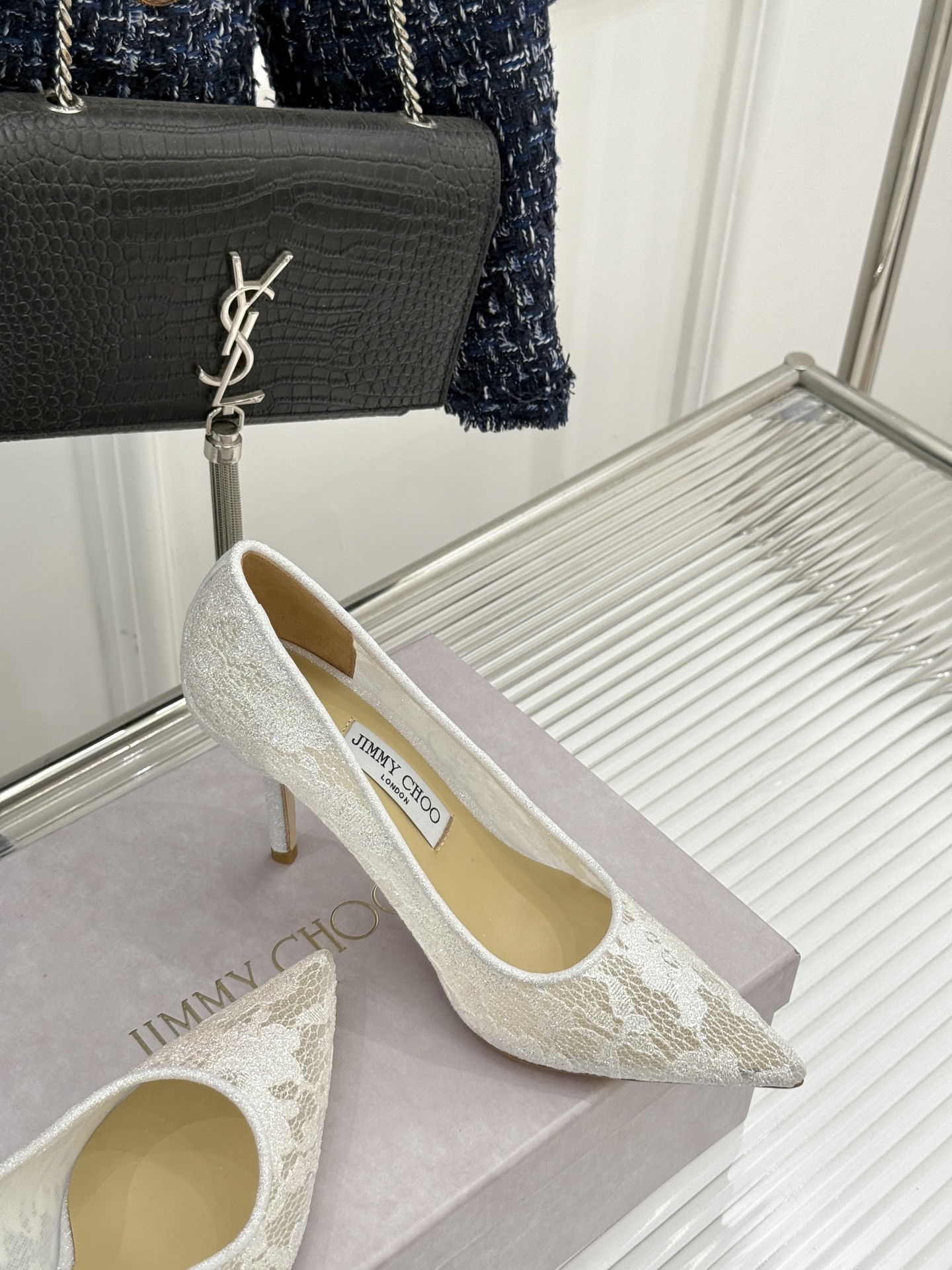 Jimmy Choo|吉米周经典春夏爆款蕾丝高跟鞋
________________________