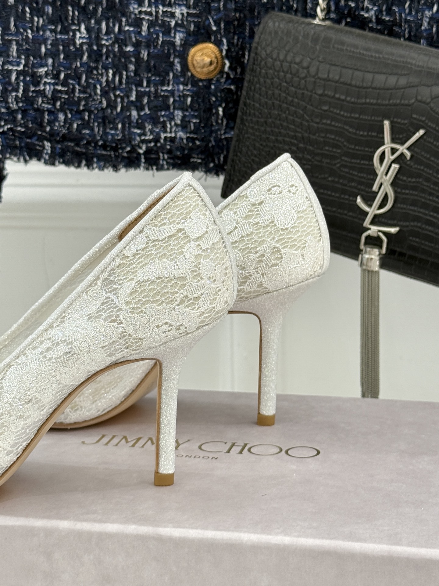 Jimmy Choo|吉米周经典春夏爆款蕾丝高跟鞋
________________________
