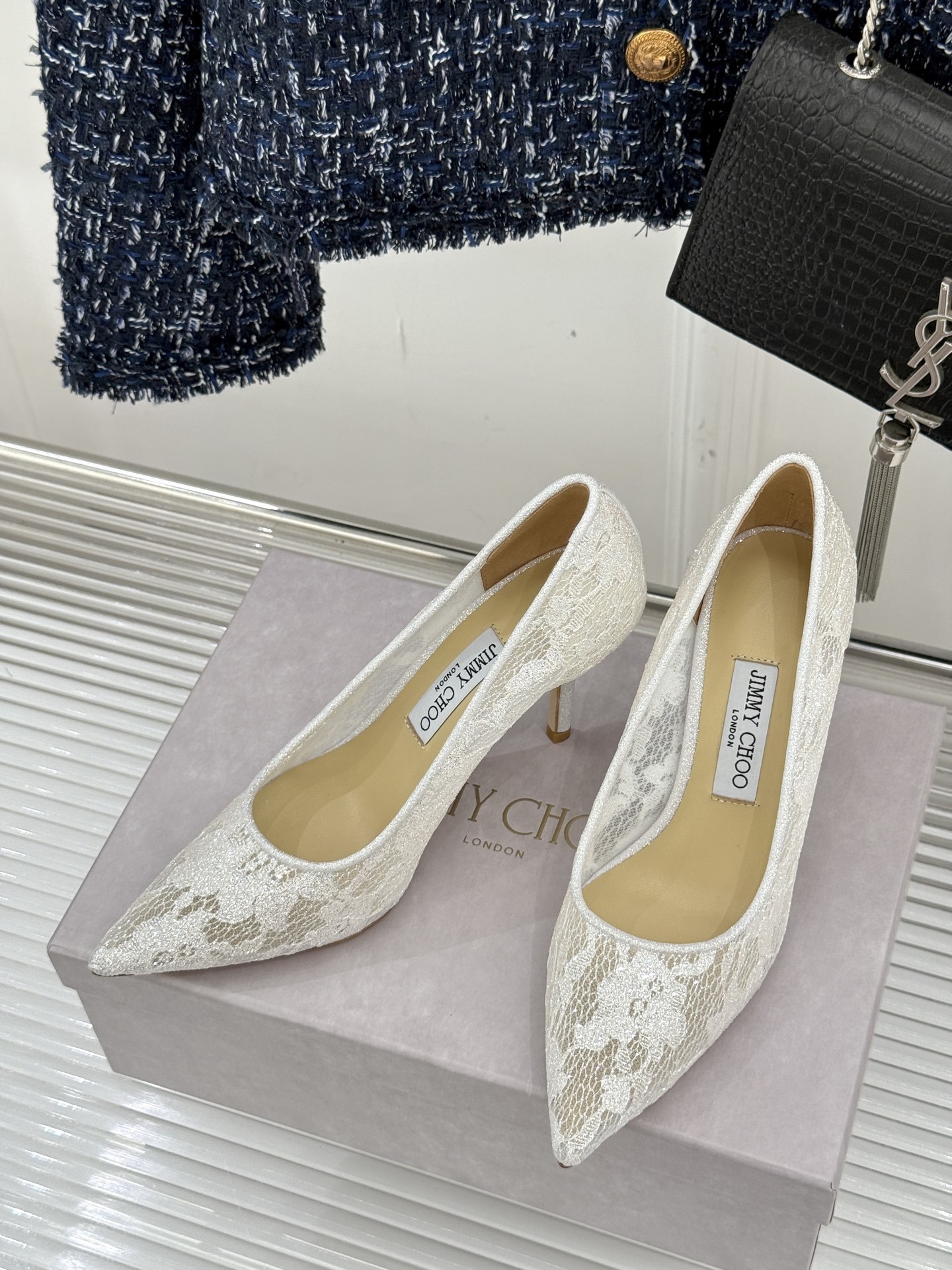 Jimmy Choo|吉米周经典春夏爆款蕾丝高跟鞋
________________________