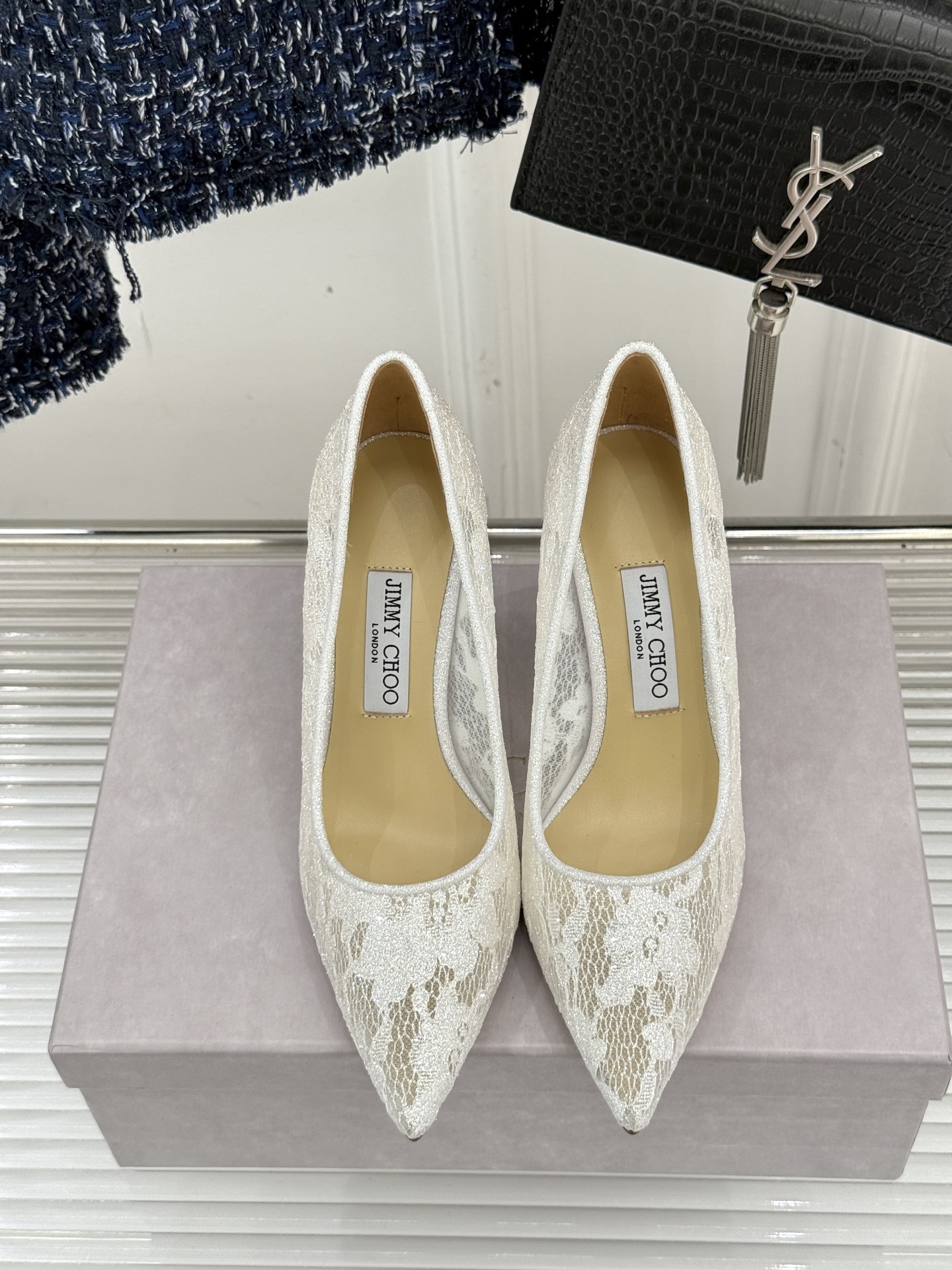 Jimmy Choo|吉米周经典春夏爆款蕾丝高跟鞋
________________________
