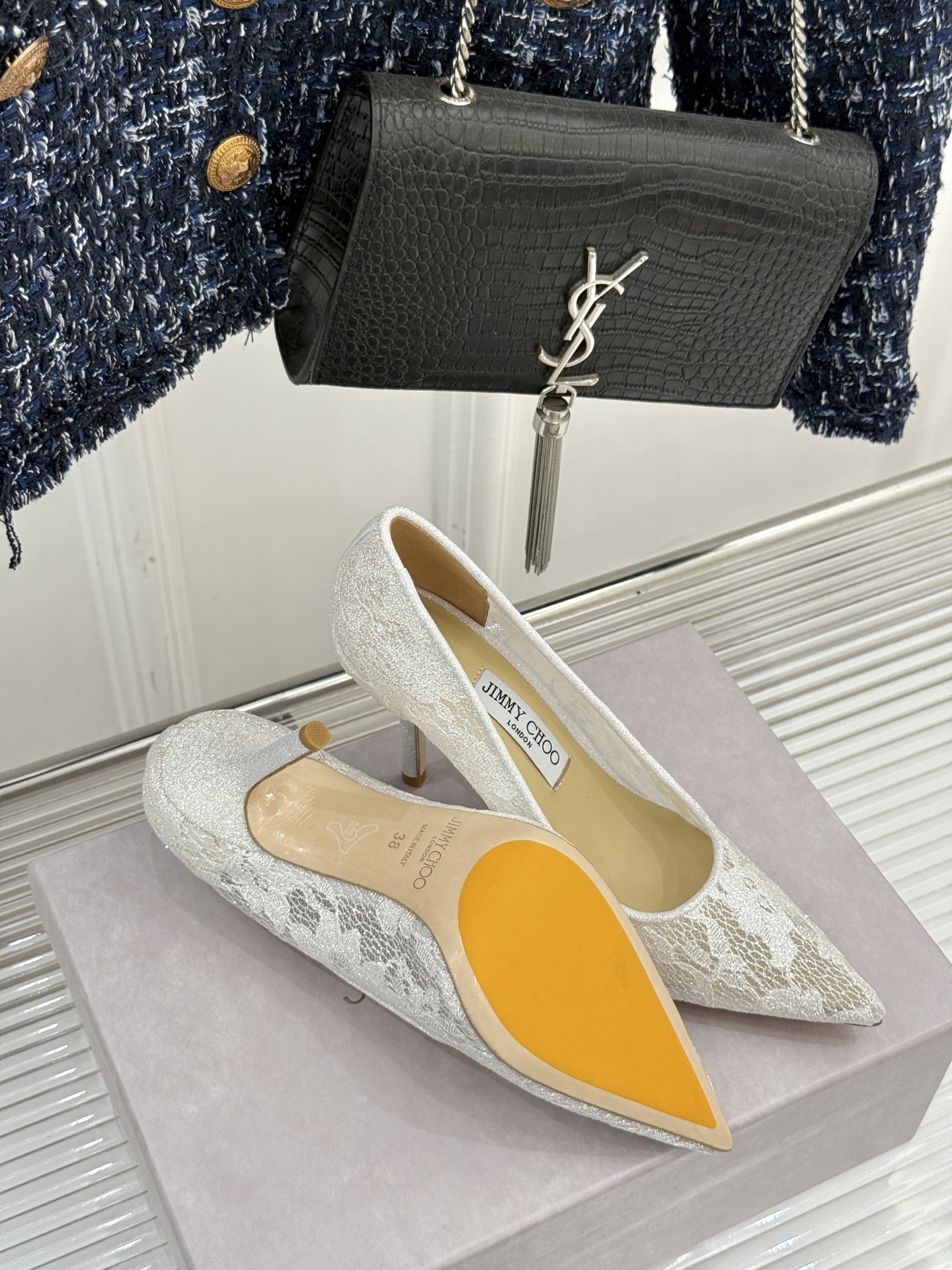 Jimmy Choo|吉米周经典春夏爆款蕾丝高跟鞋
________________________